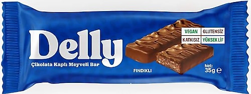 Delly Çikolata Kaplı Meyveli Fındıklı Bar 35 gr