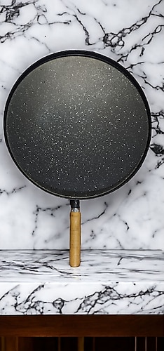 denizhomecollection Gözleme ve Bazlama Tavasi 36 cm Ahşap Saplı
