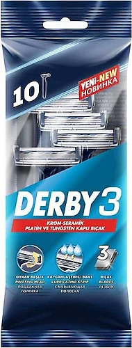 Derby Samurai 3 Bıçaklı 10'lu Tıraş Bıçağı