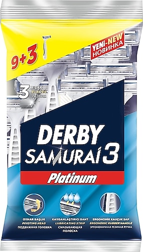 Derby Samurai Platinum 3 Bıçaklı 9+3 Tıraş Bıçağı