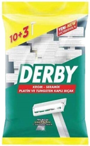 Derby Tek Bıçaklı Tıraş Bıçağı Poşet 13'lü