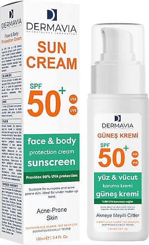 Dermavia Akneye Meyilli Ciltler 50 Faktör Güneş Kremi 100 ml