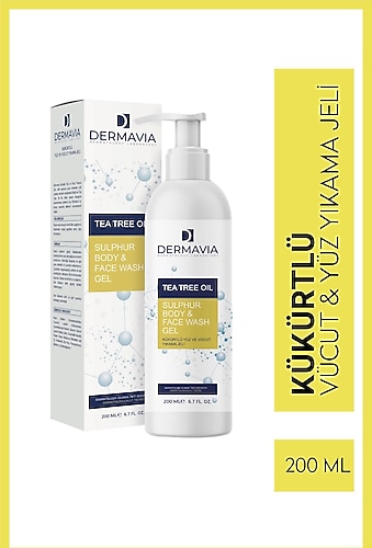 Dermavia Kükürtlü Yüz ve Vücut Yıkama Jeli 200 ml