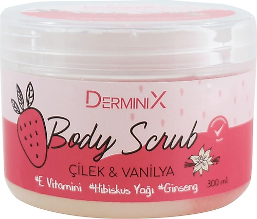 Derminix Çilek Vanilya Vücut Peelingi 300 ml