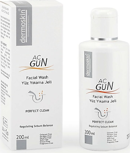 Dermoskin Acnegun 200 ml Yüz Yıkama Jeli