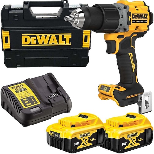 Dewalt DCD805P2T Çift Akülü 5 Ah Darbeli Matkap