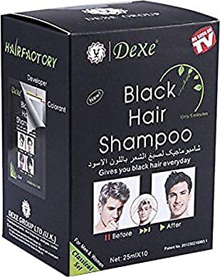 Dexe Saç Siyahlatan Şampuan Black Hair Shampoo Saç Boyası Özlü 10x25 ml