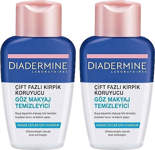 Dıadermıne Çift Fazlı Kirpik Koruyucu Göz Makyaj Temizleyici 125 Ml X 2 Adet