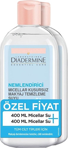 Diadermine Micellar Nemlendirici Kusursuz Temizleme Suyu 400 ml 2 Adet