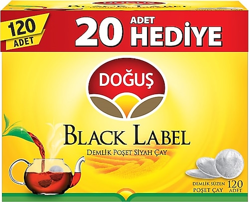 Doğuş Black Label 3.2 gr 120'li Demlik Poşet Çay