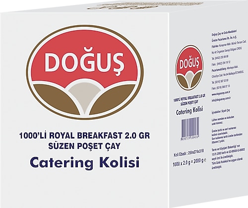 Doğuş Royal Breakfast 2 gr 1000'li Bardak Poşet Çay