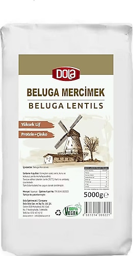 Dola Beluga Mercimek 5 Kg Siyah Mercimek