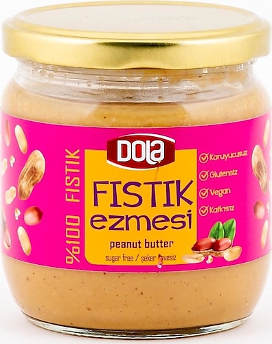 Dola Glutensiz Şekersiz Fıstık Ezmesi 350 gr