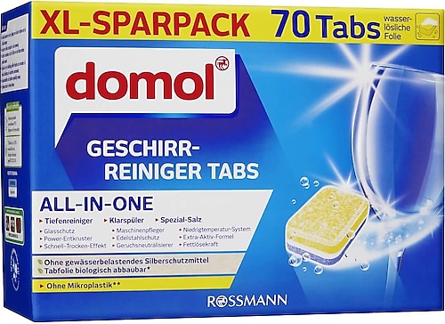 Domol All in One, Bulaşık Makinesi Tableti 70'li