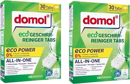 Domol Ekolojik Bulaşık Makinesi Deterjanı 2 x 30 Tablet