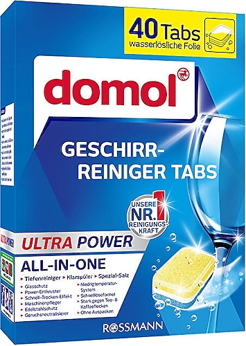 Domol Ultra Power 3in1 Bulaşık Makinesi Tableti 40'lı