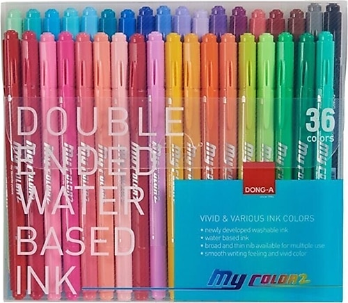 Dong-A My Color 36 Renk Çift Taraflı Keçeli Kalem