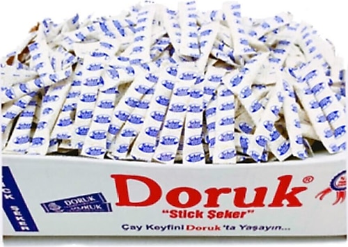 Doruk Stick (fişek) Şeker 3 Gr'lık Hijyenik Tek Kullanımlık Paketlerde 3 Kg'lık Koli