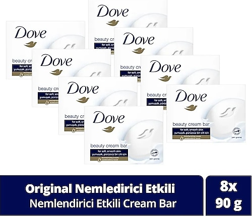 Dove Beauty Cream Bar Original Nemledirici Etkili Sabun 8 x 90 G
