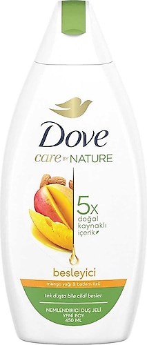Dove Care By Nature Mango Yağı & Badem Özü Nemlendirici Duş Jeli 450 ml