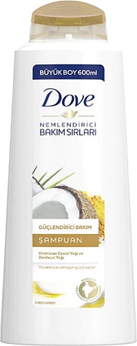 Dove Güçlendirici Bakım Hindistan Cevizi Yağı ve Zerdeçal Özlü Şampuan 600 ml