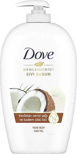 Dove Hindistan Cevizi Yağı ve Badem Sütü Özlü Sıvı Sabun 450 ml