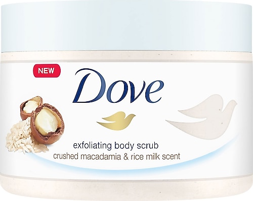 Dove Macademia Fındığı ve Pirinç Sütü Vücut Peeling 225 ml