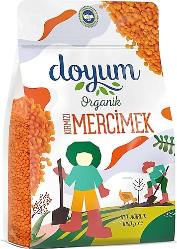 Doyum Organik Kırmızı Mercimek 1 kg