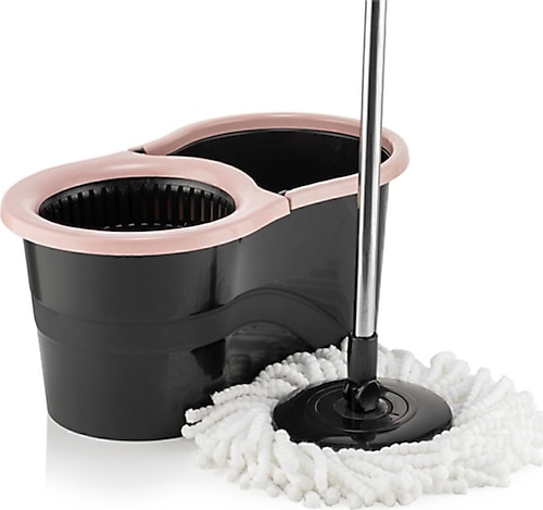 Dükkanönü Sillgech 360 Smart Mop Jr. Black Siyah Temizlik Paspas Seti Pembe Eh-121
