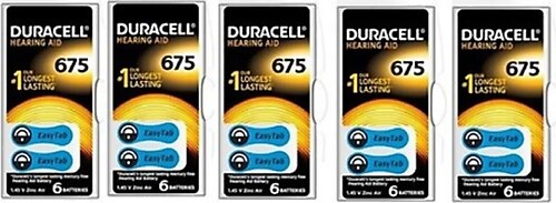 Duracell 675 6'lı 5 Paket İşitme Cihazı Pili