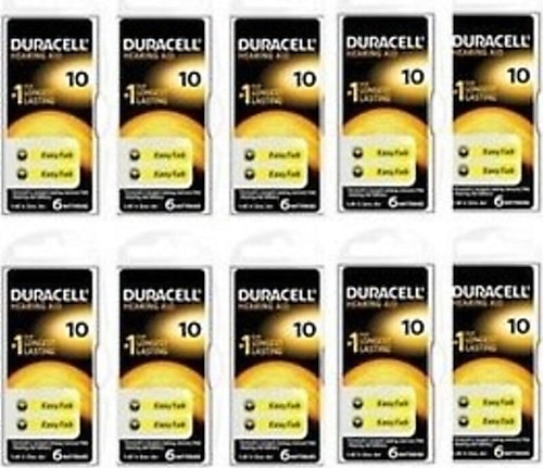 Duracell Activair 10 Numara 6'lı 10 Paket İşitme Cihazı Pili