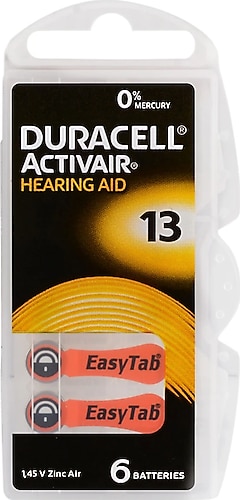 Duracell Activair 13 Numara 6'lı 10 Paket İşitme Cihazı Pili