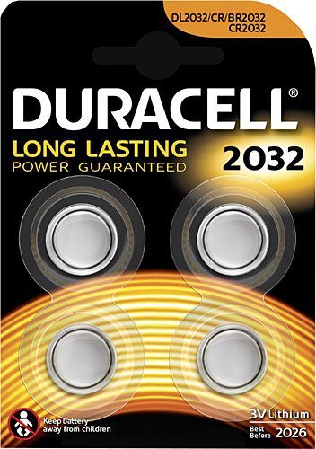 Duracell CR2032 4'lü Lityum Düğme Pil
