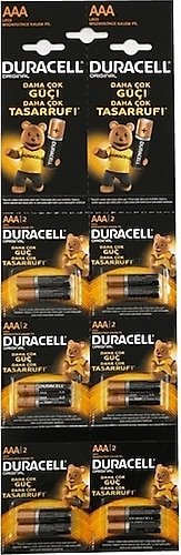 Duracell LR03/MN2400 12'li Alkalin AAA İnce Kalem Pil