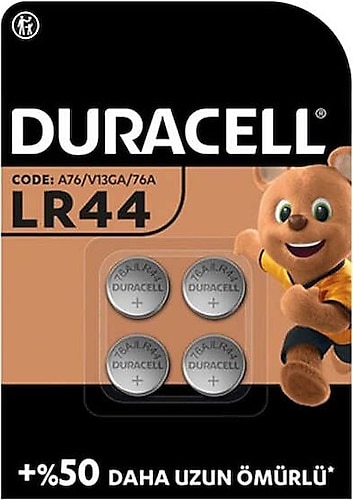 Duracell LR44 4'lü Alkalin Düğme Pil