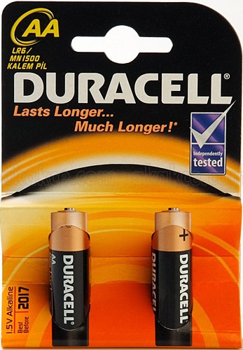 Duracell LR6/MN1500 2'li Alkalin AA Kalem Pil