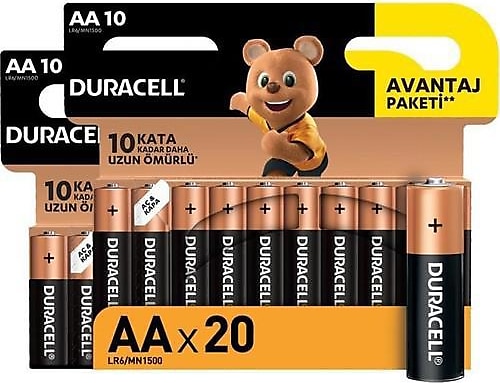 Duracell LR6/MN1500 20'li Alkalin AA Kalem Pil