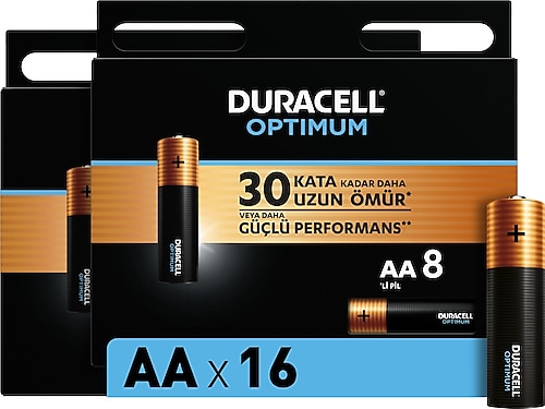 Duracell Optimum 16'lı Alkalin AA Kalem Pil