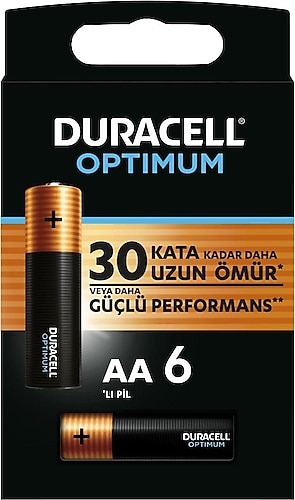 Duracell Optimum 6'lı Alkalin AA Kalem Pil