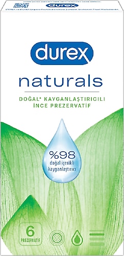 Durex Naturals 6'lı Prezervatif