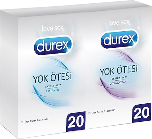 Durex Yok Ötesi Extra His + Ultra Kaygan 40'lı Ekonomik Paket Prezervatif