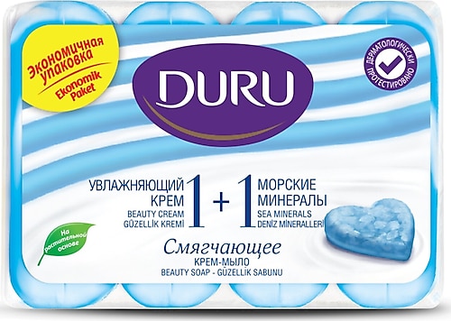 Duru 1+1 Soft Sensations Deniz Mineralleri Güzellik Sabunu 4 x 80 gr
