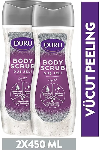 Duru Body Scrub Crystal Duş Jeli 2x450 Ml