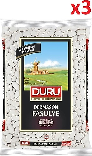 Duru Dermason Fasulye 1 kg 3'lü