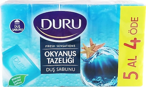 DURU FRESH OKYANUS ESİNTİSİ DUŞ SABUNU 5 AL 4 ÖDE 750 GR