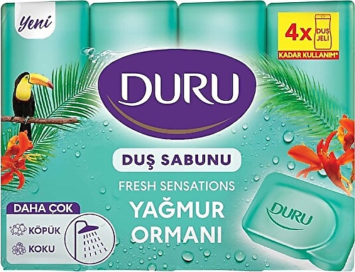 Duru Fresh Sensations Yağmur Ormanı Duş Sabunu 4x150 600 gr
