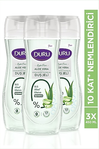 Duru Hydro Pure Aloevera Duş Jeli 3x450ml