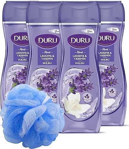 Duru Moods Lavanta & Yasemin Duş Jeli +Duş Lifi ile Birlikte 4x450ml