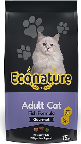 Econature Gurme Balıklı 15 kg Yetişkin Kedi Maması