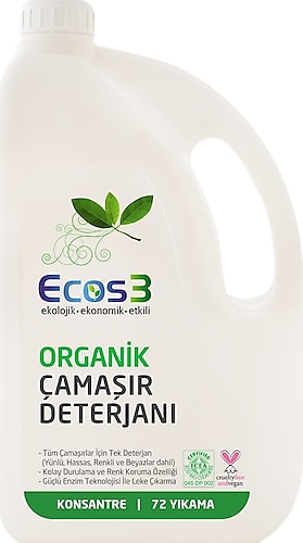 Ecos3 Organik 2.5 lt Sıvı Çamaşır Deterjanı